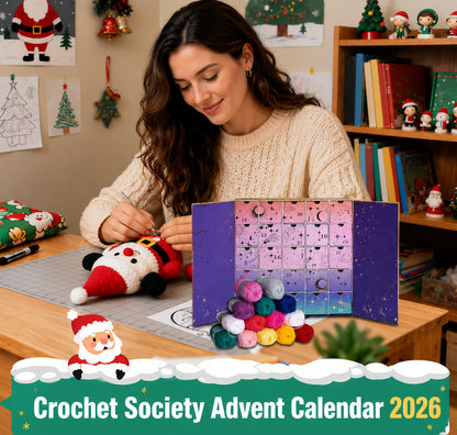 Haak-kerstkalender 2026 (25 dagen) – Adventskalender met garen, haakaccessoires, patronen en creatieve verrassingen