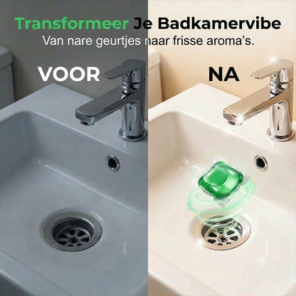 Afvoerontstopper en geurverdrijver tabletten
