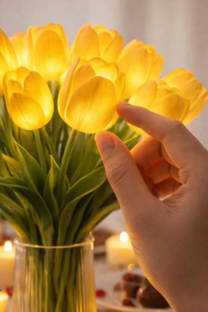 Romantische LED Tulpenlamp - Sfeervol Nachtlampje - Kunstbloemen met Licht - Decoratie