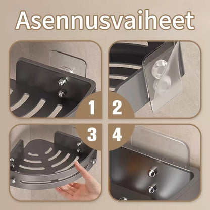 Kulma Suihkuhylly ilman porausta