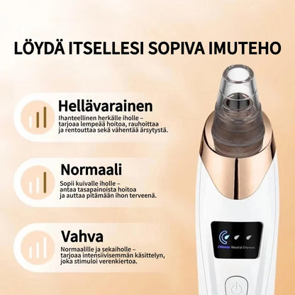 Ammattilaiskäyttöön tarkoitettu mustapäiden poistaja