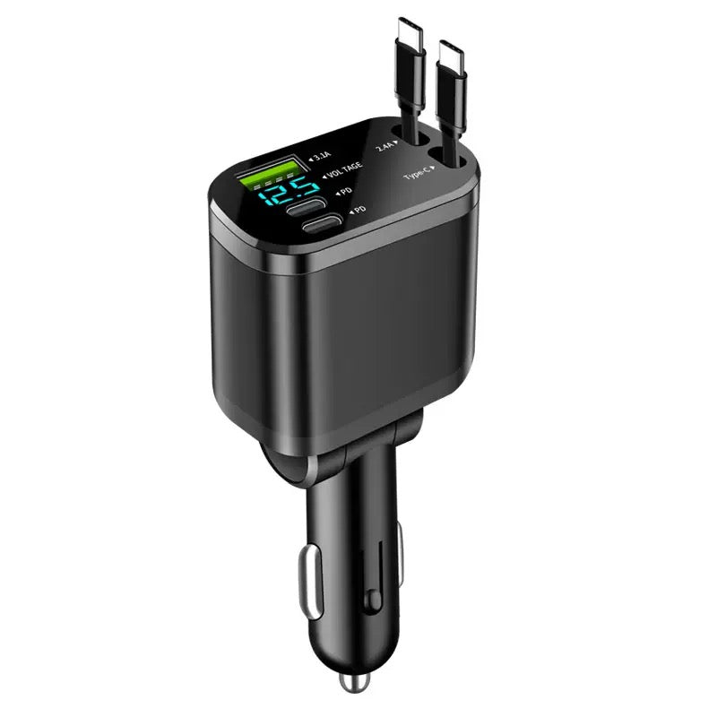 5-in-1 Autolader Voor & Achterbank - Met Verlengsnoer