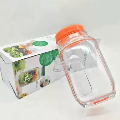 Saladebox to Go - Lekvrije Lunchbox met Vakken & Dressing Bakje (Vaatwasserbestendig)
