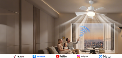 2-in-1 Plafondventilator met LED-verlichting - Inclusief Afstandsbediening