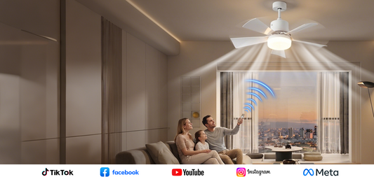 2-in-1 Plafondventilator met LED-verlichting - Inclusief Afstandsbediening