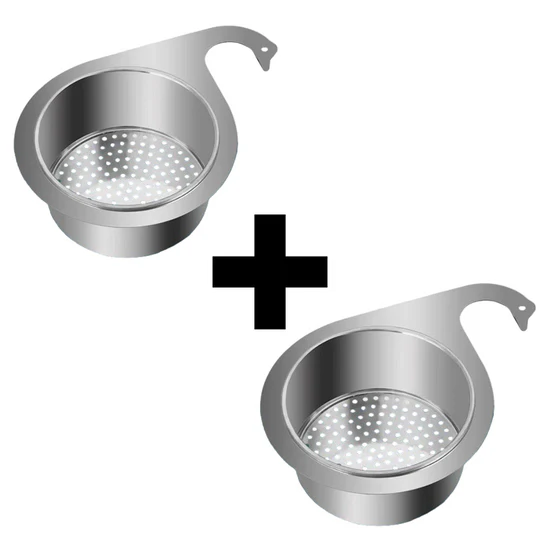 Roestvrijstalen zwanenvormig gootsteenfilter (2-pack)