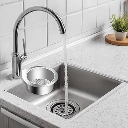 Roestvrijstalen zwanenvormig gootsteenfilter (2-pack)
