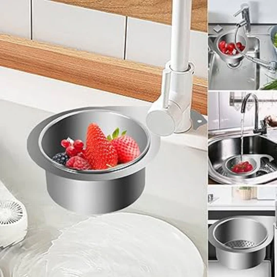 Roestvrijstalen zwanenvormig gootsteenfilter (2-pack)