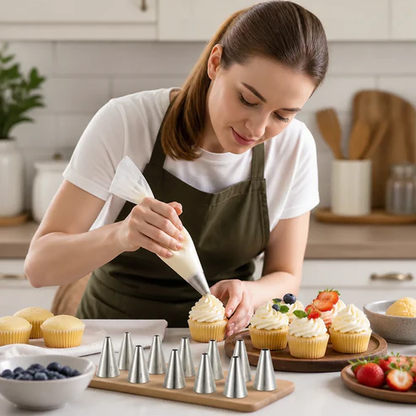 🌷 12-delige spuitmondjes set — Voor het decoreren van taarten, cupcakes en macarons