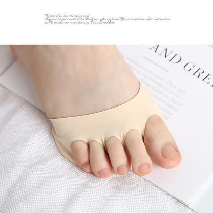 Damesteensokken (4 Paar) – Anti-Slip Halve Sokken voor Pumps en Hakken – Ademend