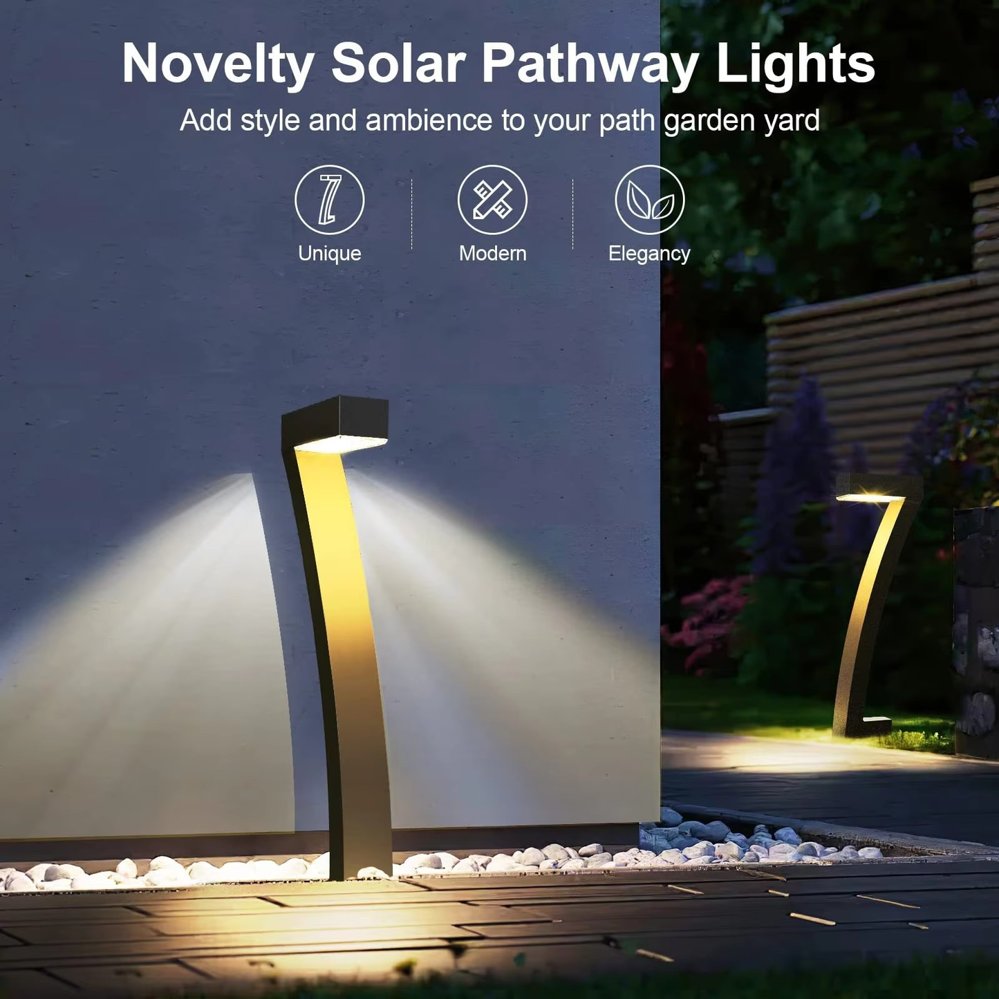 Zonne-energie grondspot 7-vormige tuinverlichting (1 Sets 4 Stuks)