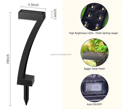 Zonne-energie grondspot 7-vormige tuinverlichting (1 Sets 4 Stuks)