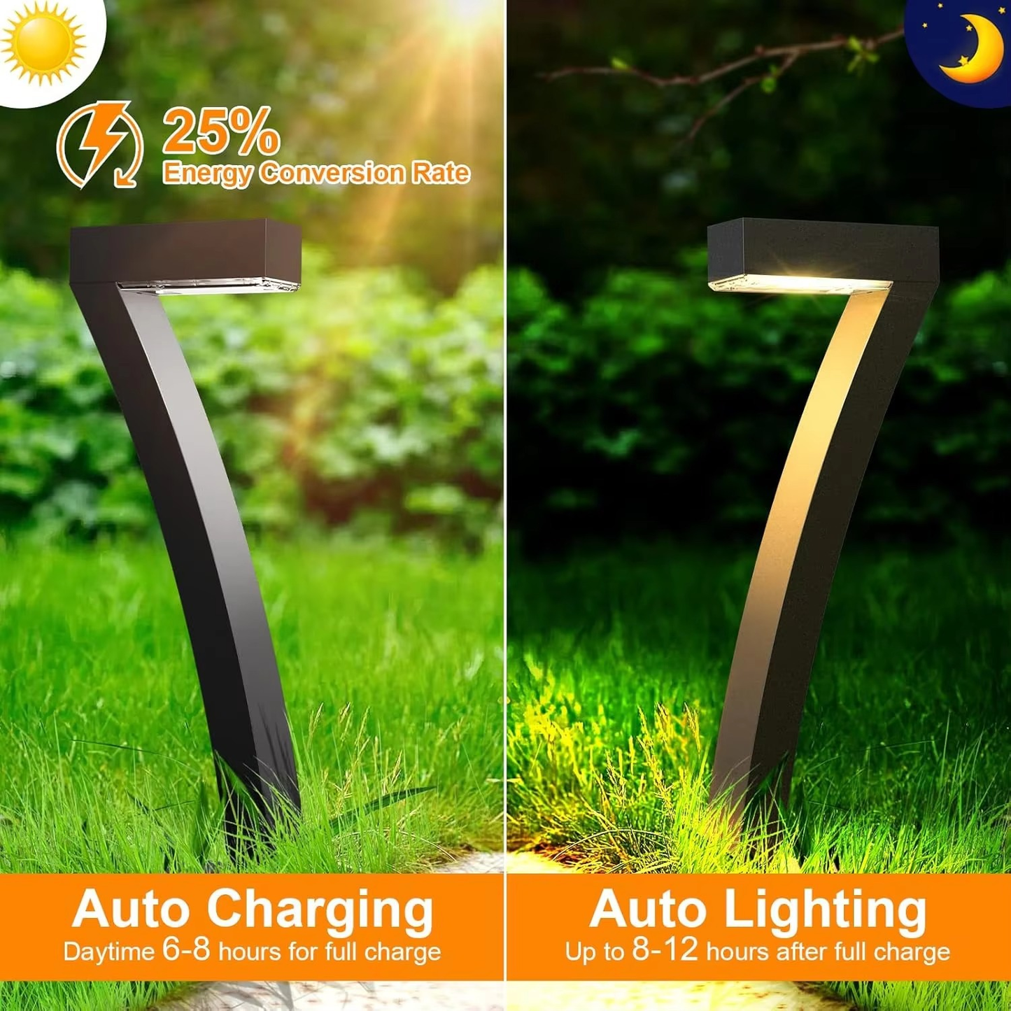 Zonne-energie grondspot 7-vormige tuinverlichting (1 Sets 4 Stuks)