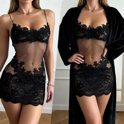 Icone™ Elegante Lingerie met Borduurwerk, Tule en Kant
