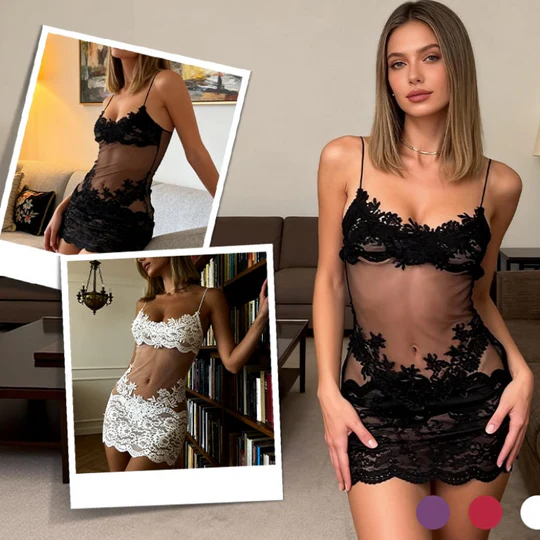Icone™ Elegante Lingerie met Borduurwerk, Tule en Kant