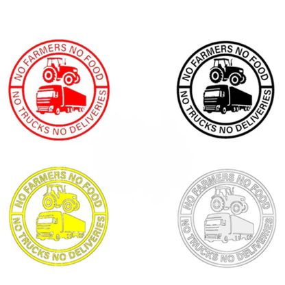 "Geen boer, geen eten" Vinyl Stickers：2+2 gratis！