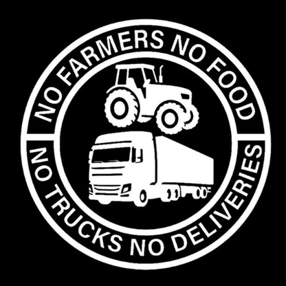 "Geen boer, geen eten" Vinyl Stickers：2+2 gratis！