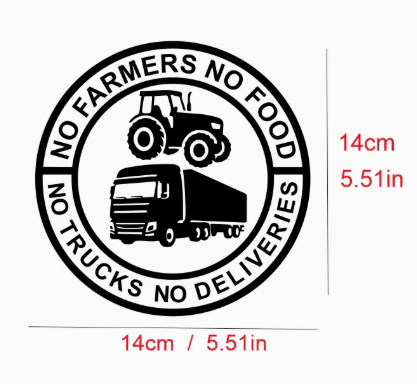 "Geen boer, geen eten" Vinyl Stickers：2+2 gratis！
