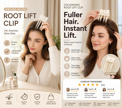 📢📢 50% korting!! ⏰ Draadloze verwarmde haarwortelclip – Creëer salonwaardig volume, perfect voor fijn en plat haar