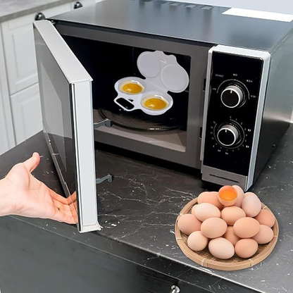 Magnetron eierkoker met spatdeksel