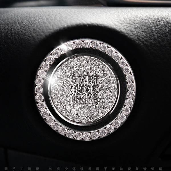 Elegante sierring voor de startknop van de auto