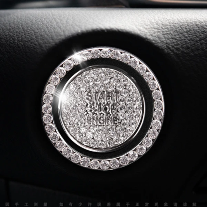 Elegante sierring voor de startknop van de auto