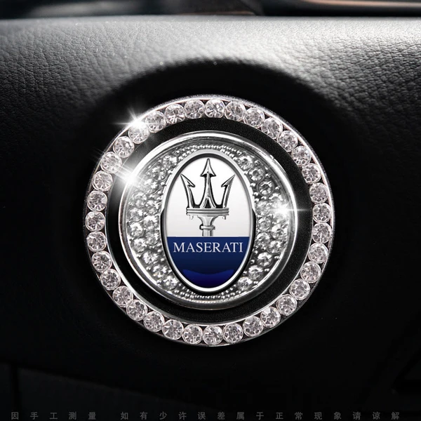 Elegante sierring voor de startknop van de auto