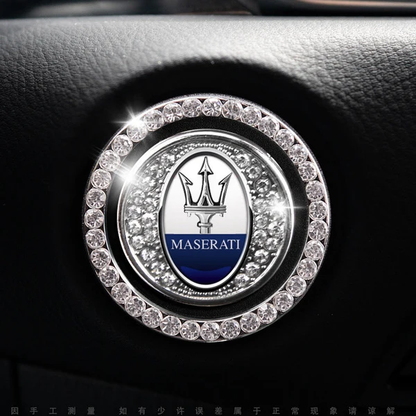 Elegante sierring voor de startknop van de auto