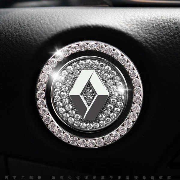 Elegante sierring voor de startknop van de auto