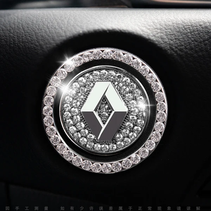 Elegante sierring voor de startknop van de auto