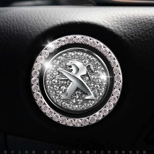 Elegante sierring voor de startknop van de auto