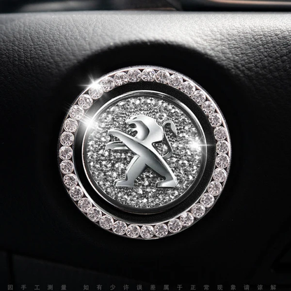 Elegante sierring voor de startknop van de auto
