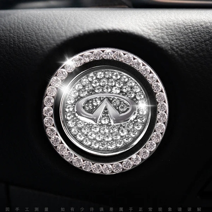 Elegante sierring voor de startknop van de auto