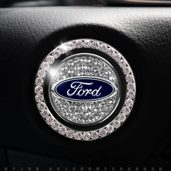 Elegante sierring voor de startknop van de auto