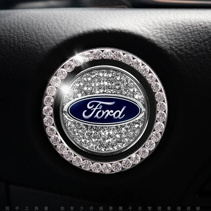 Elegante sierring voor de startknop van de auto