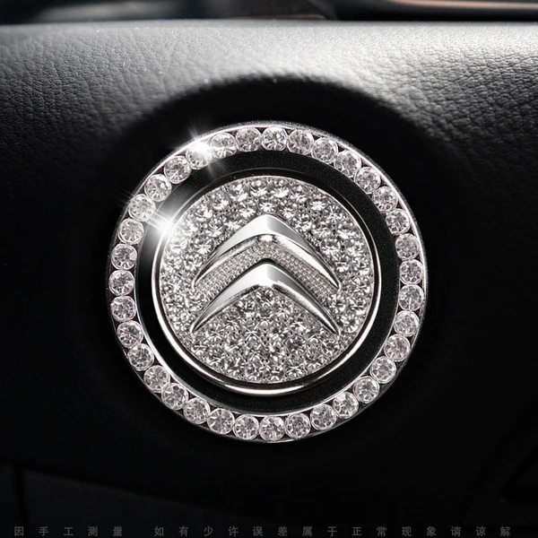 Elegante sierring voor de startknop van de auto