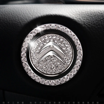 Elegante sierring voor de startknop van de auto