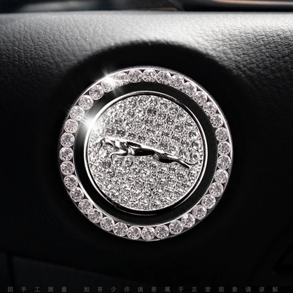 Elegante sierring voor de startknop van de auto
