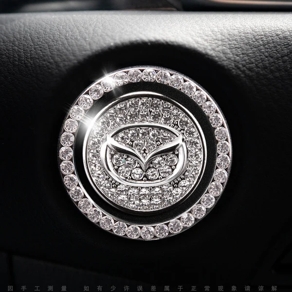 Elegante sierring voor de startknop van de auto