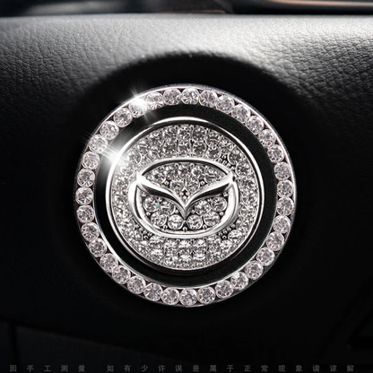 Elegante sierring voor de startknop van de auto