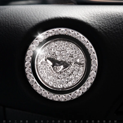 Elegante sierring voor de startknop van de auto