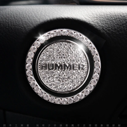 Elegante sierring voor de startknop van de auto