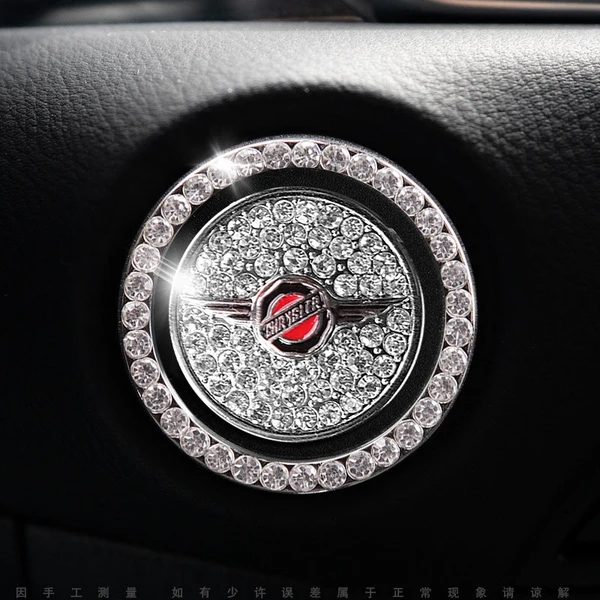 Elegante sierring voor de startknop van de auto