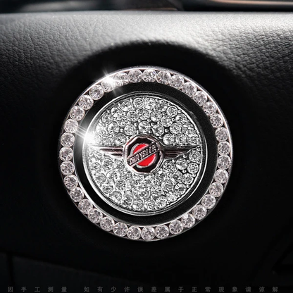 Elegante sierring voor de startknop van de auto