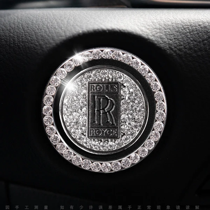 Elegante sierring voor de startknop van de auto