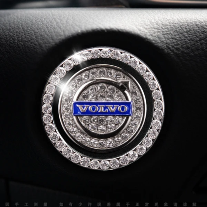 Elegante sierring voor de startknop van de auto
