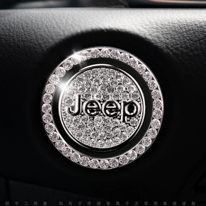 Elegante sierring voor de startknop van de auto