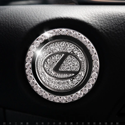 Elegante sierring voor de startknop van de auto