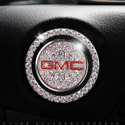 Elegante sierring voor de startknop van de auto