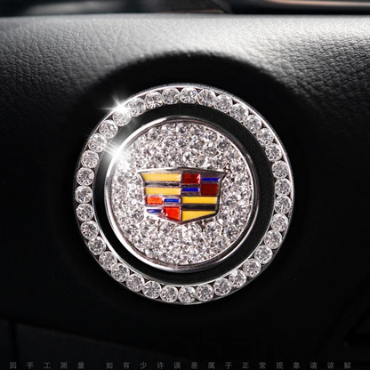 Elegante sierring voor de startknop van de auto